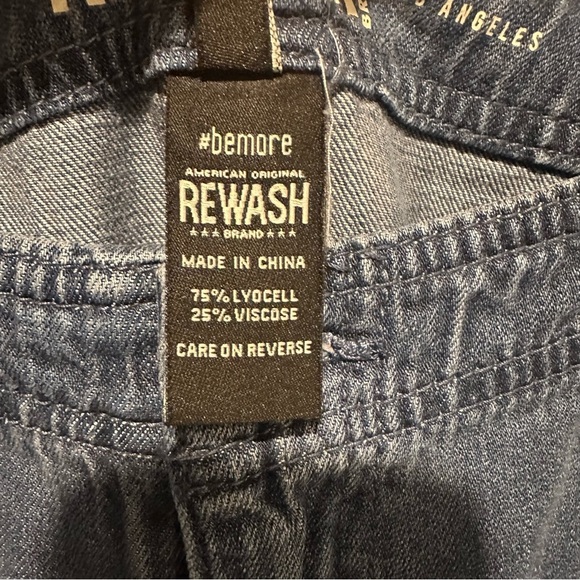 Rewash Brand Cargo Jeans Womens Juniors Size 9 Flowy Wide Leg Lightweight Baggy - Picture 5 of 8